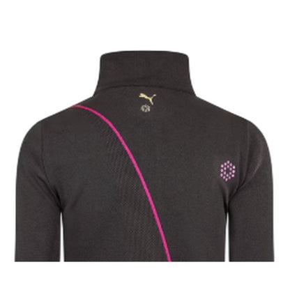 Purple-Black - Lifestyle - Puma Womens-Ladies Textured Seamless Jacket