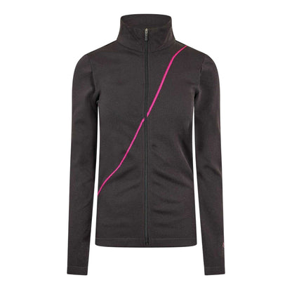 Purple-Black - Front - Puma Womens-Ladies Textured Seamless Jacket