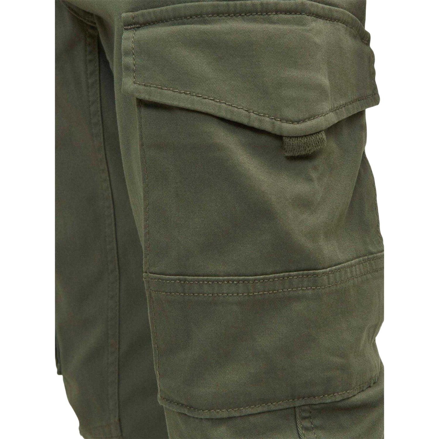 Olive Night - Side - Jack And Jones Boys Paul Flake Cargo Trousers