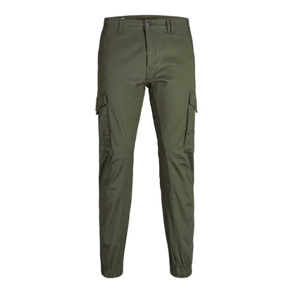 Olive Night - Front - Jack And Jones Boys Paul Flake Cargo Trousers