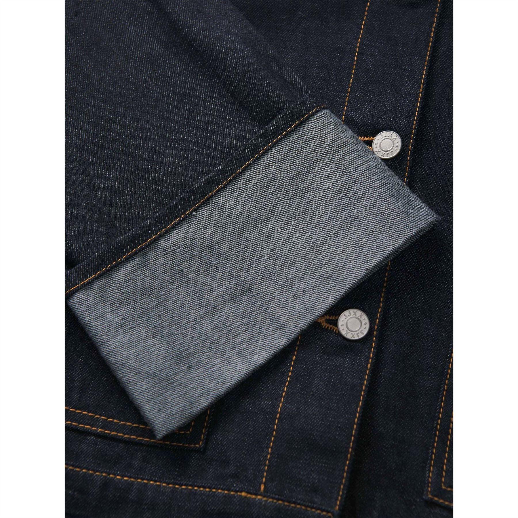 Dark Blue - Pack Shot - JJXX Womens-Ladies Fold Up Denim Jacket