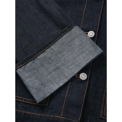 Dark Blue - Pack Shot - JJXX Womens-Ladies Fold Up Denim Jacket