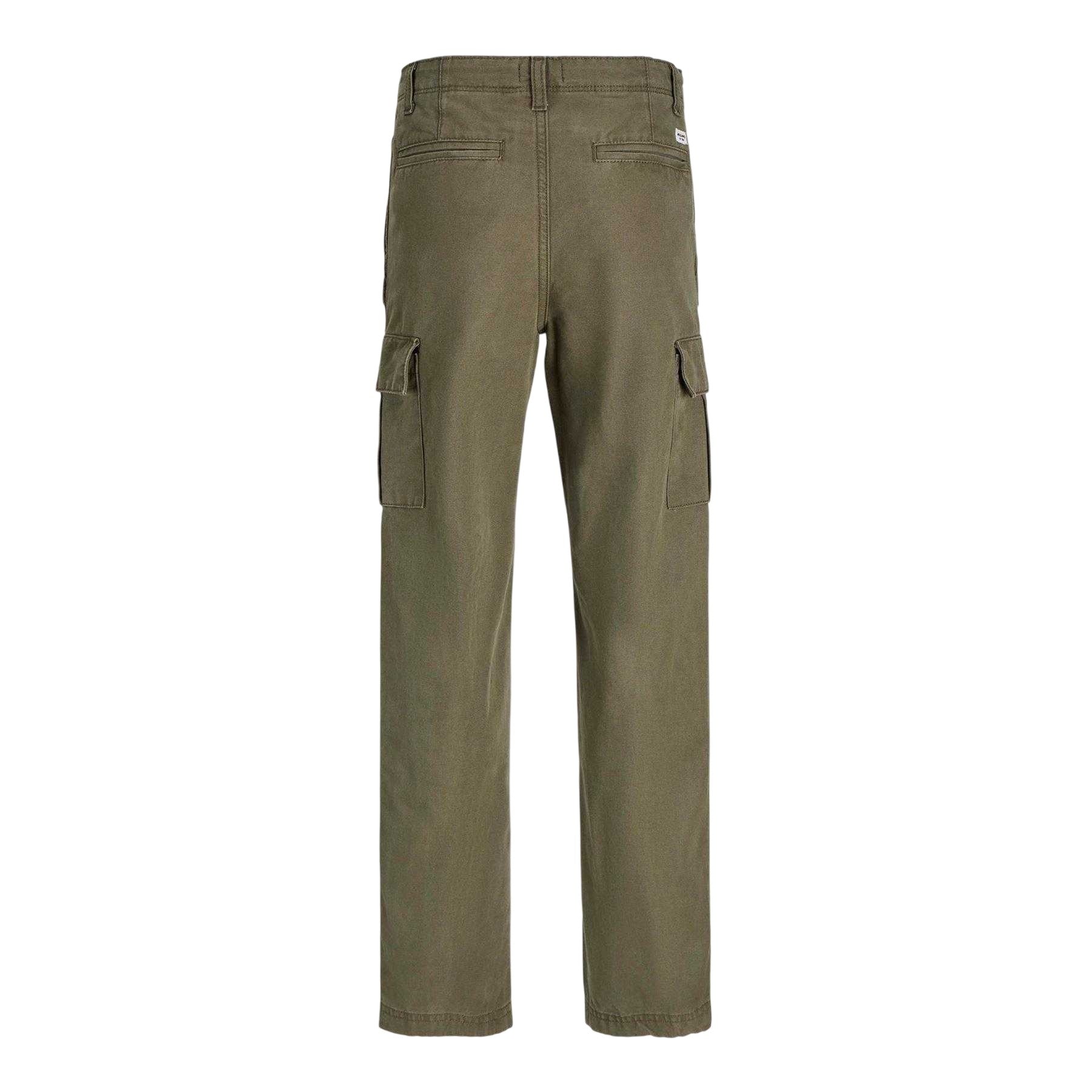Olive Night - Back - Jack And Jones Boys Kane Barkley Cargo Trousers