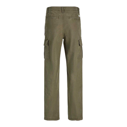 Olive Night - Back - Jack And Jones Boys Kane Barkley Cargo Trousers