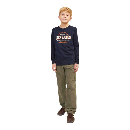 Olive Night - Side - Jack And Jones Boys Kane Barkley Cargo Trousers