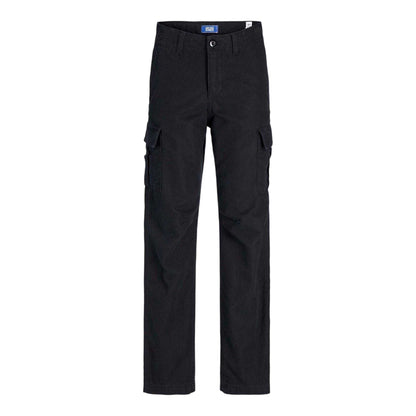 Black - Front - Jack And Jones Boys Kane Barkley Cargo Trousers