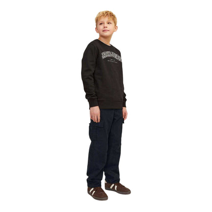 Black - Side - Jack And Jones Boys Kane Barkley Cargo Trousers