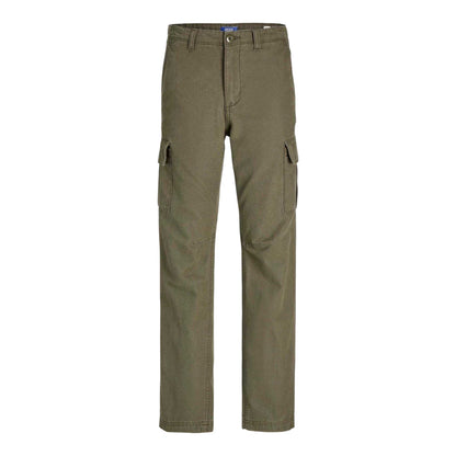 Olive Night - Front - Jack And Jones Boys Kane Barkley Cargo Trousers