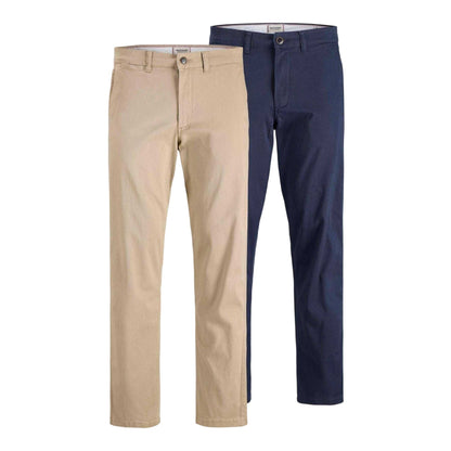 Crockery - Front - Jack And Jones Mens Kane Dave Chinos (Pack of 2)