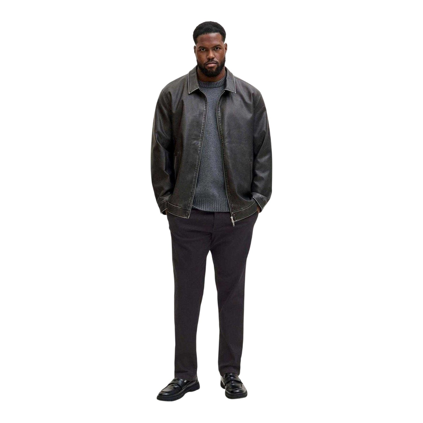 Black - Side - Jack And Jones Mens Marco Regular Trousers