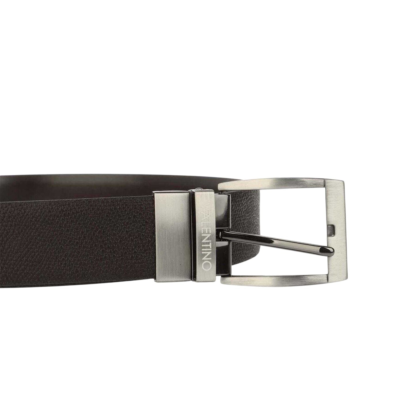Brown - Back - Valentino Mens Plain Belt