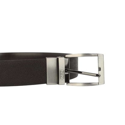 Brown - Back - Valentino Mens Plain Belt