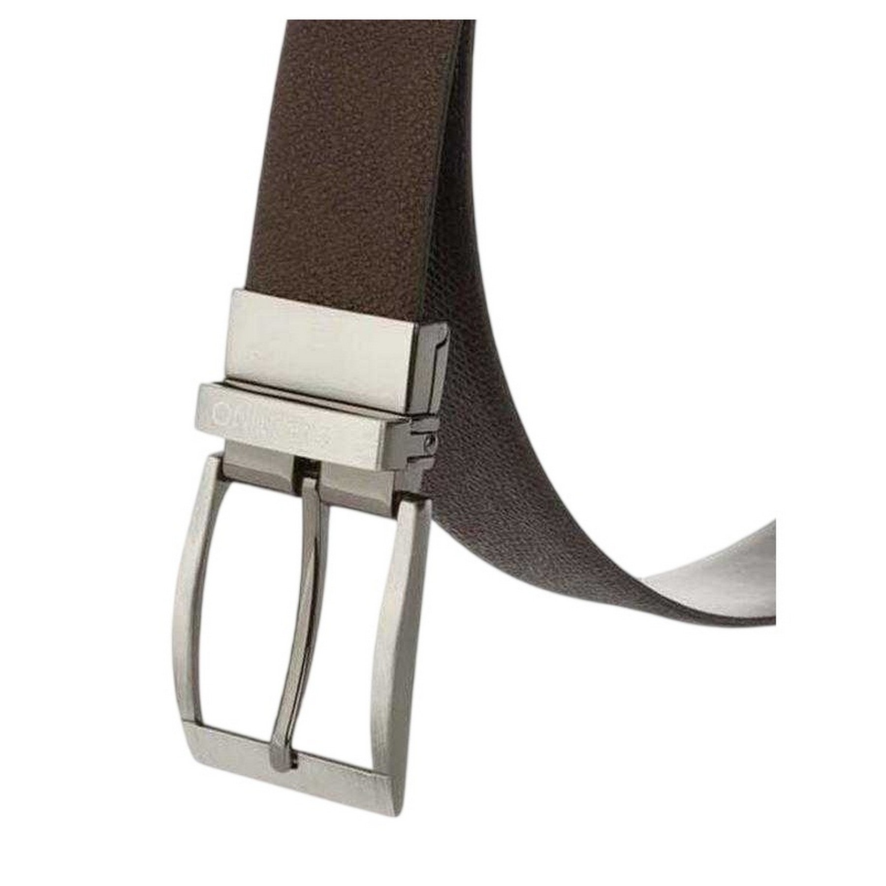 Brown - Side - Valentino Mens Plain Belt