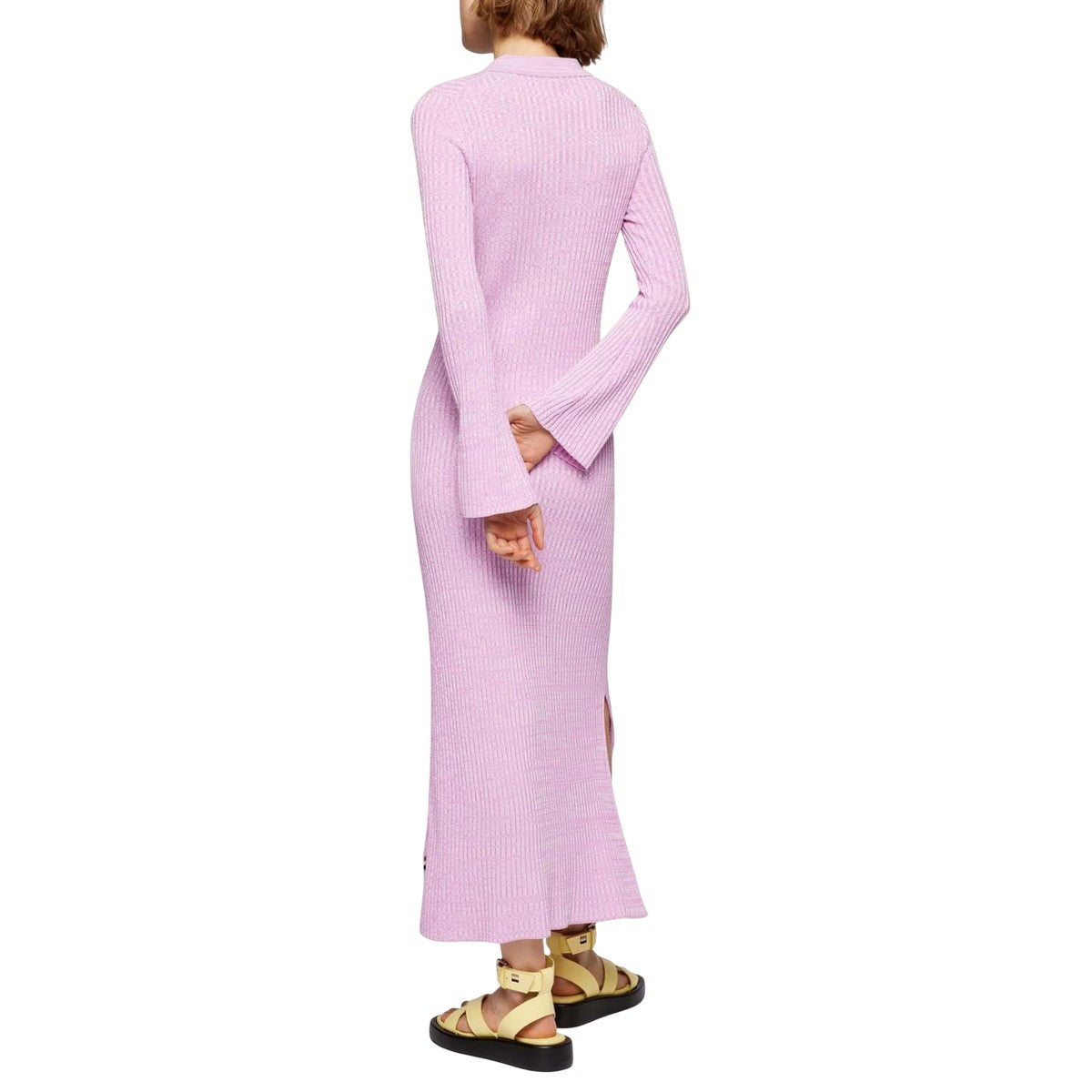 Lilac - Back - Boss Womens-Ladies Floriene Knitted Dress