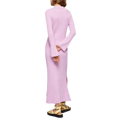 Lilac - Back - Boss Womens-Ladies Floriene Knitted Dress
