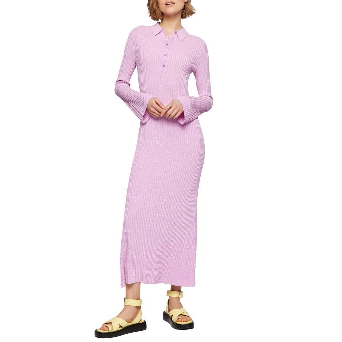 Lilac - Front - Boss Womens-Ladies Floriene Knitted Dress