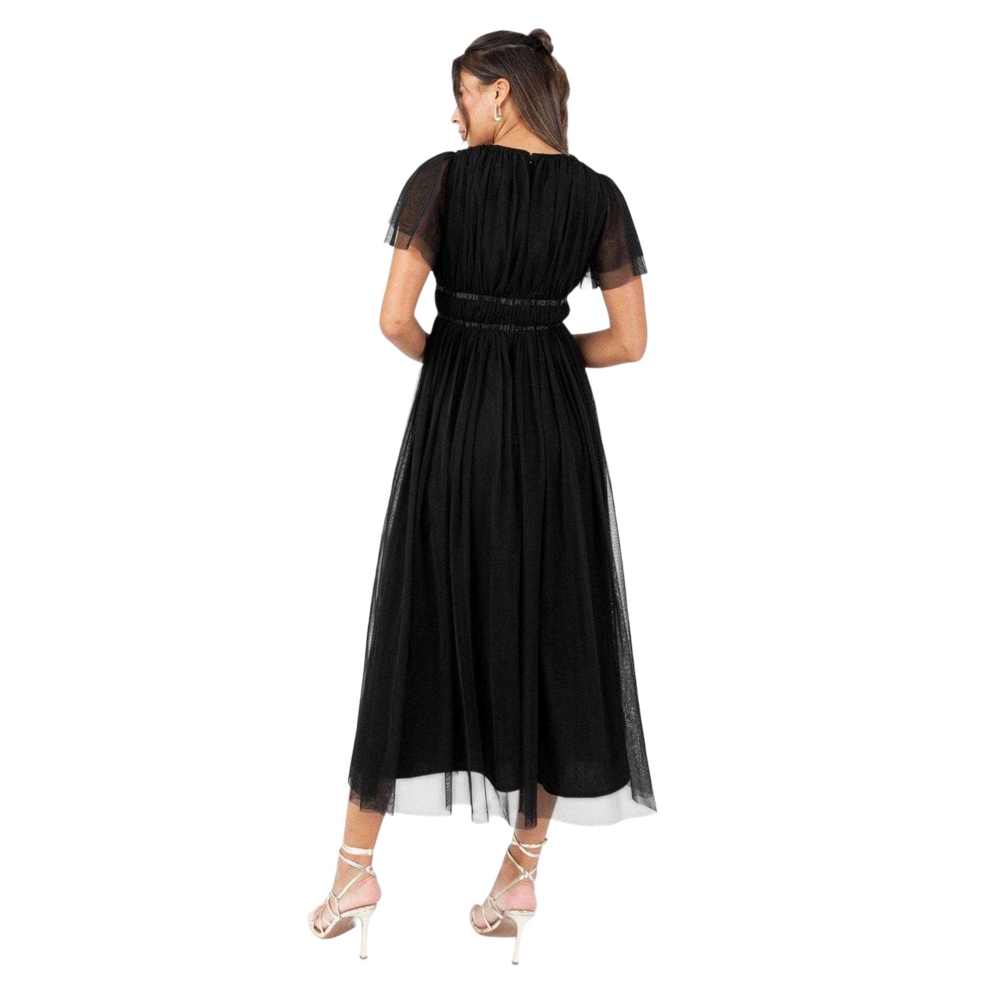 Black - Back - Anaya With Love Womens-Ladies Ribbon Midi Dress
