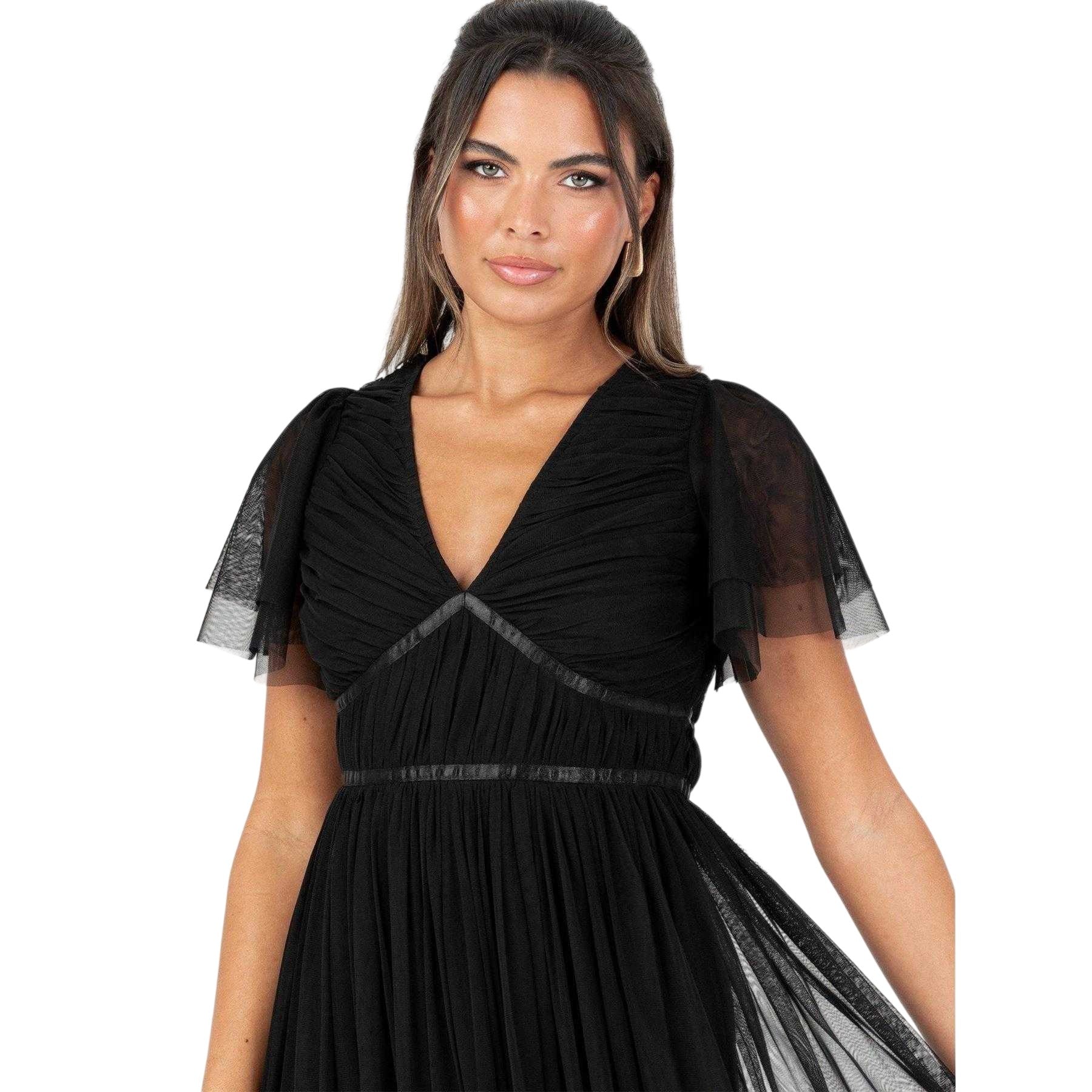 Black - Lifestyle - Anaya With Love Womens-Ladies Ribbon Midi Dress
