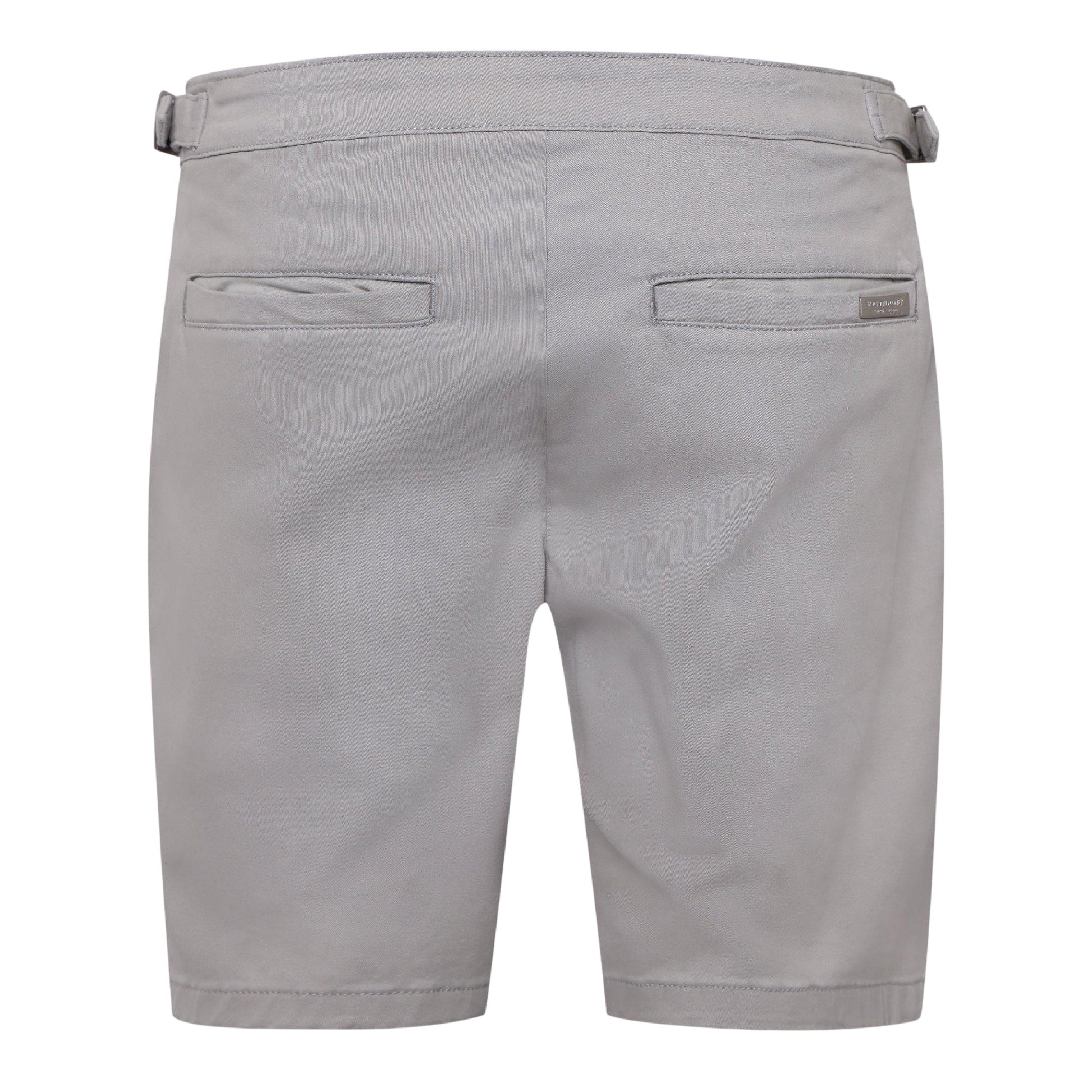 Light Grey - Back - Duck and Cover Mens Everett Plain Chino Shorts