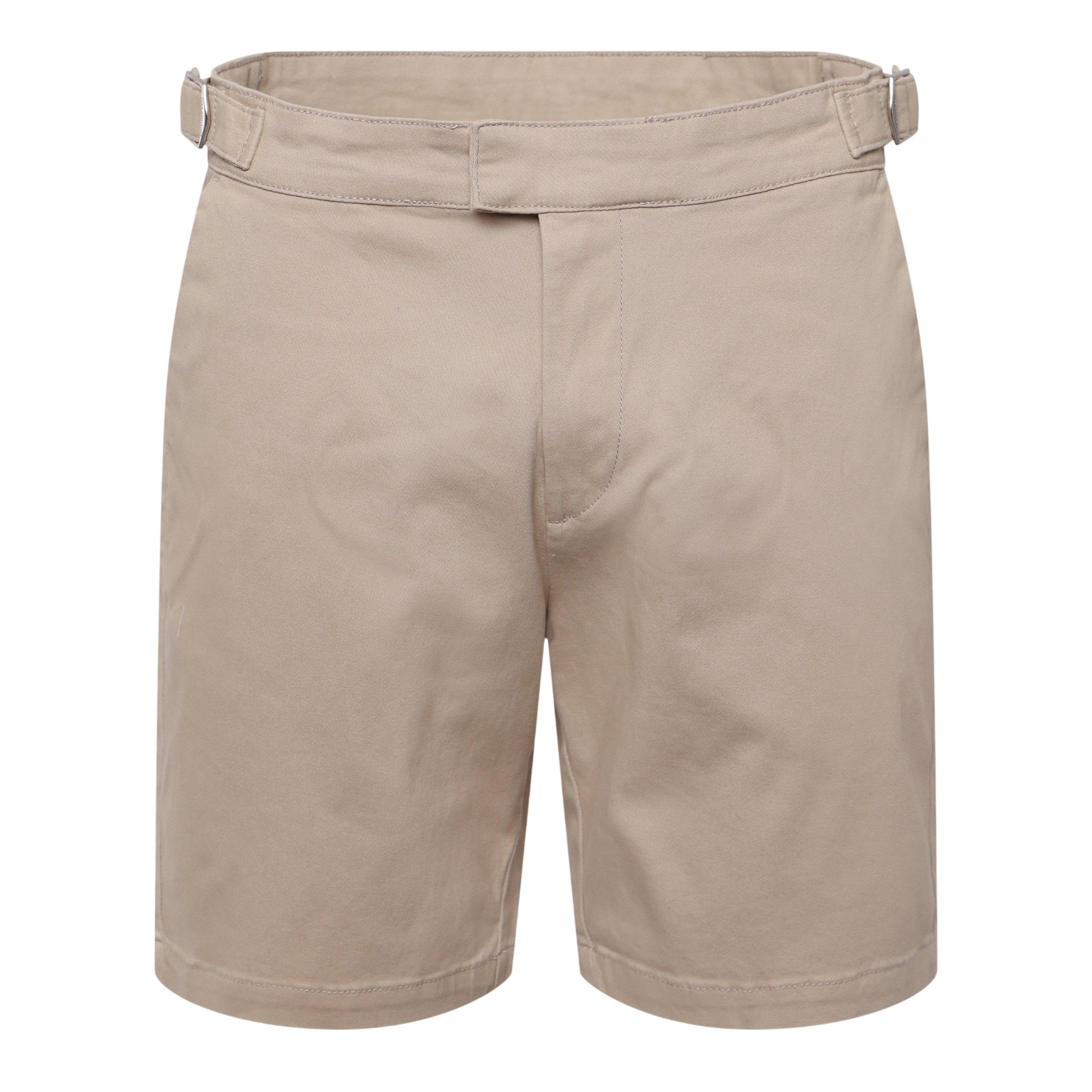 Stone - Front - Duck and Cover Mens Everett Plain Chino Shorts