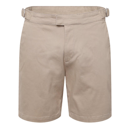 Stone - Front - Duck and Cover Mens Everett Plain Chino Shorts