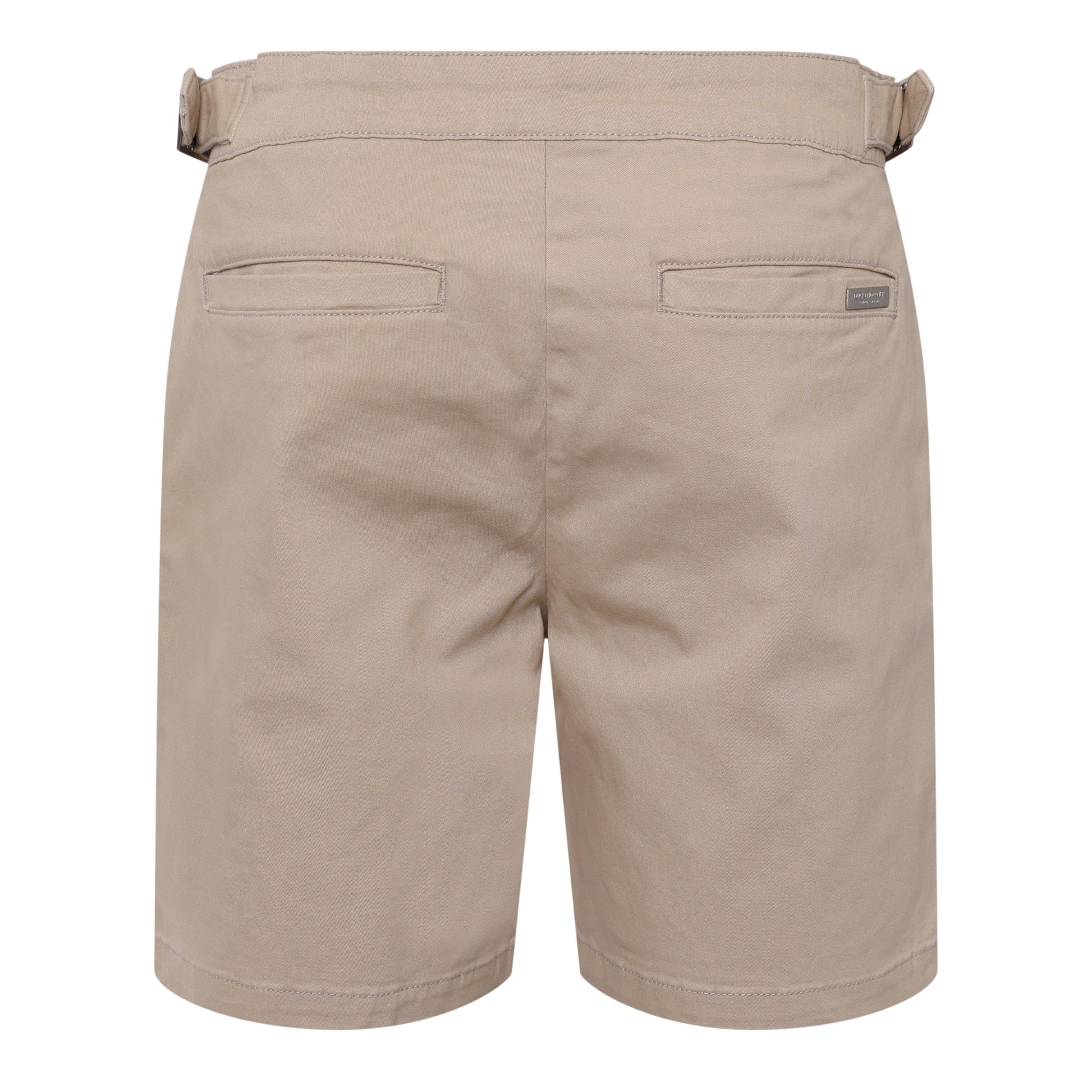 Stone - Back - Duck and Cover Mens Everett Plain Chino Shorts