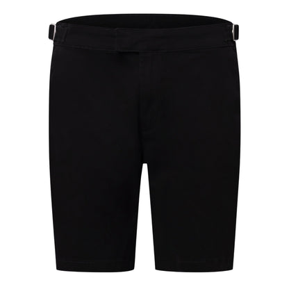 Black - Front - Duck and Cover Mens Everett Plain Chino Shorts