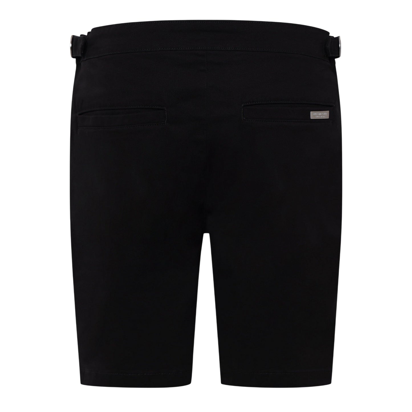 Black - Back - Duck and Cover Mens Everett Plain Chino Shorts