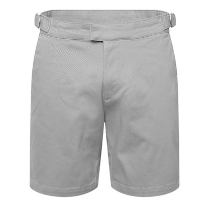 Light Grey - Front - Duck and Cover Mens Everett Plain Chino Shorts