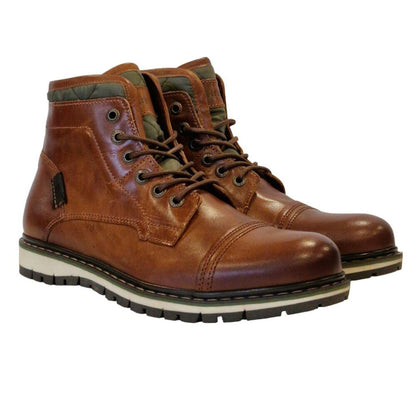 Camel - Pack Shot - Firetrap Mens Aubin Leather Ankle Boots