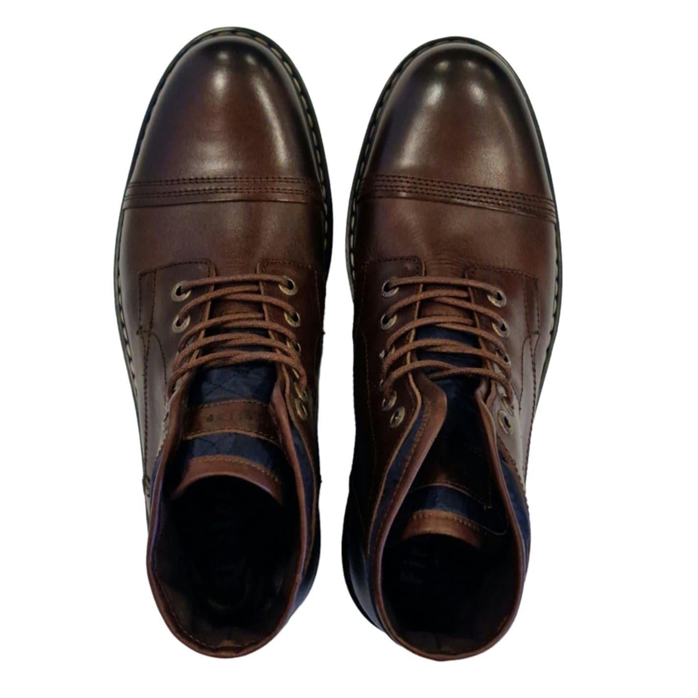 Brown - Lifestyle - Firetrap Mens Aubin Leather Ankle Boots