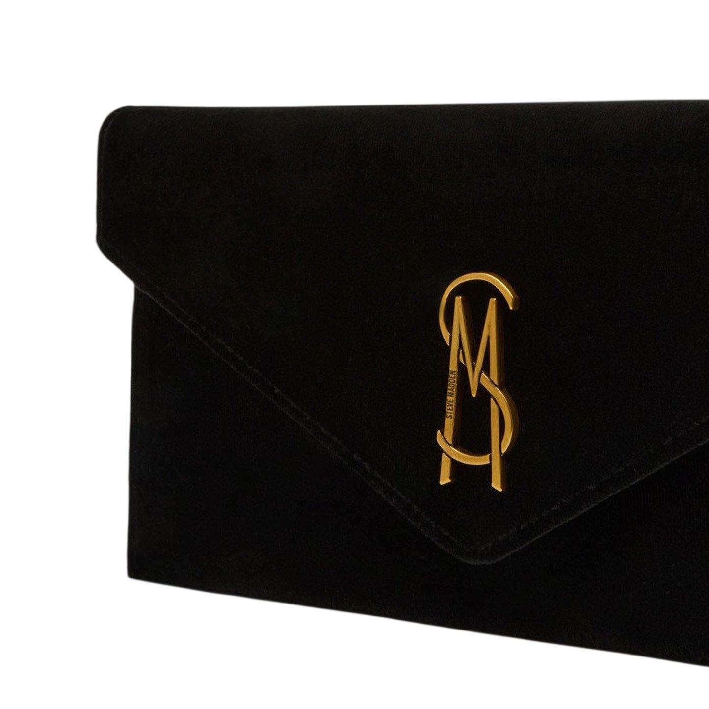 Black - Side - Steve Madden Womens-Ladies Smooth Clutch Bag