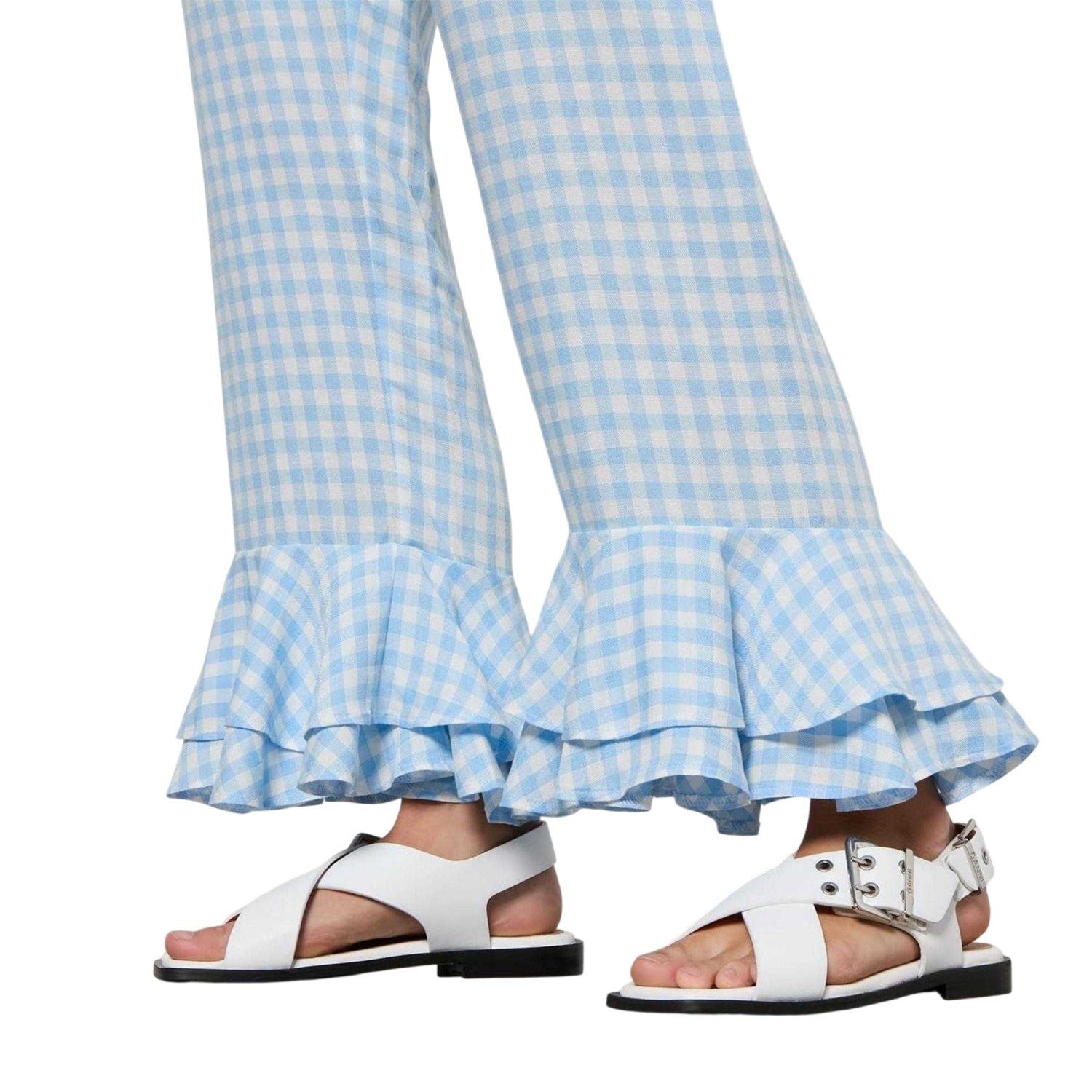 Blue - Side - Sleeper Womens-Ladies Puff Sleeve Loungewear Set
