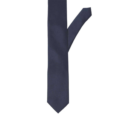 Navy Blazer - Front - Jack And Jones Mens Plain Tie
