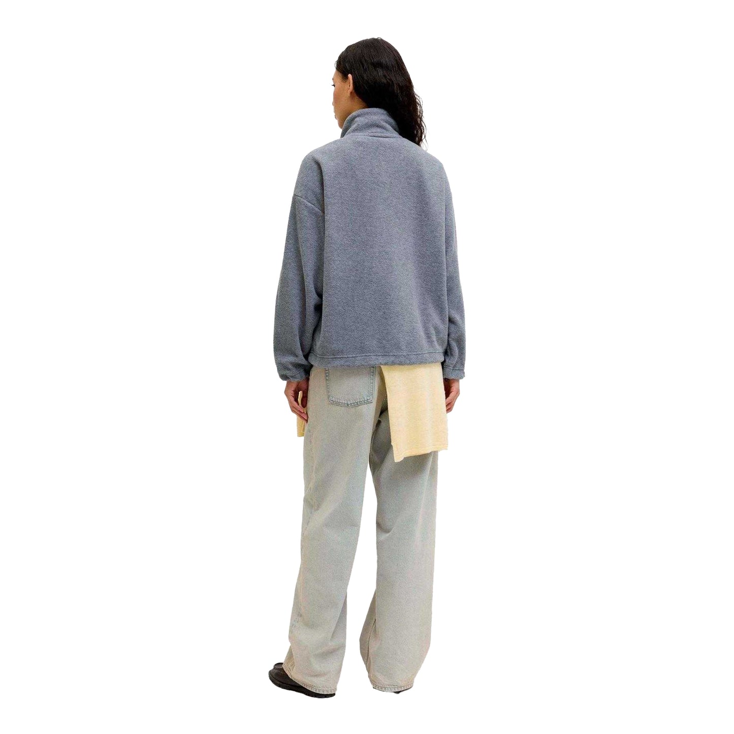 Medium Grey - Pack Shot - JJXX Womens-Ladies Freya Fleece Jacket