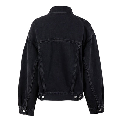 Black - Back - Levis Womens-Ladies Chest Pocket Denim Jacket