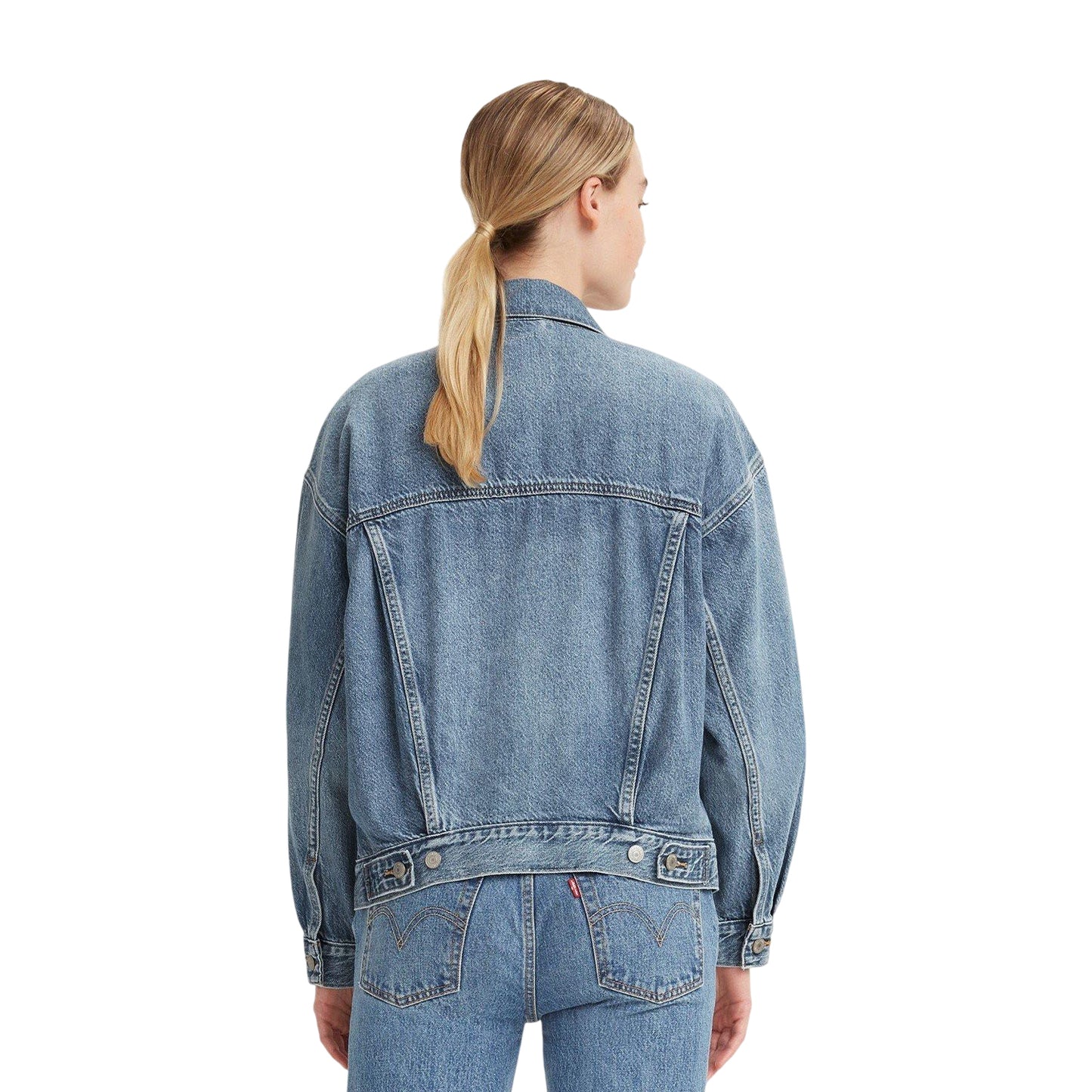 Light Blue - Back - Levis Womens-Ladies Chest Pocket Denim Jacket