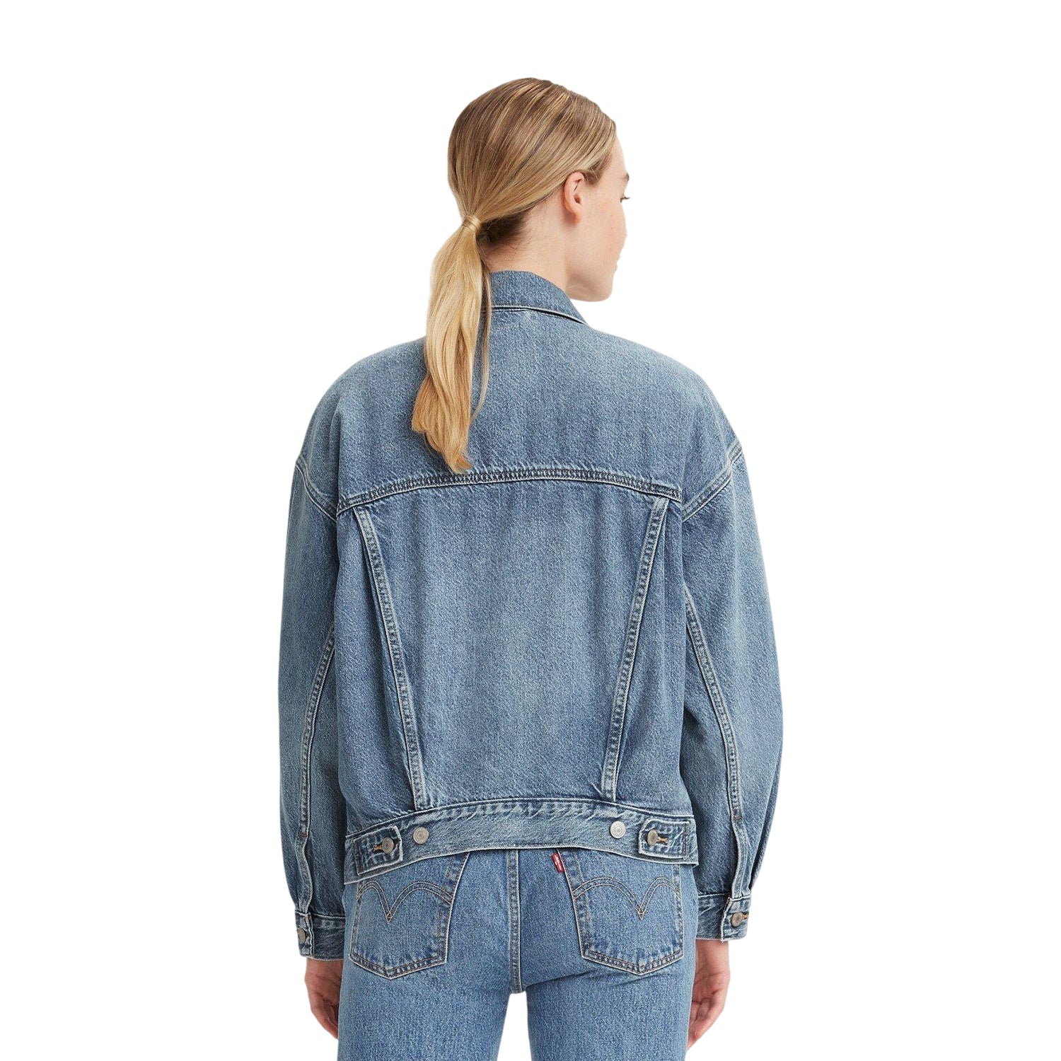 Light Blue - Back - Levis Womens-Ladies Chest Pocket Denim Jacket