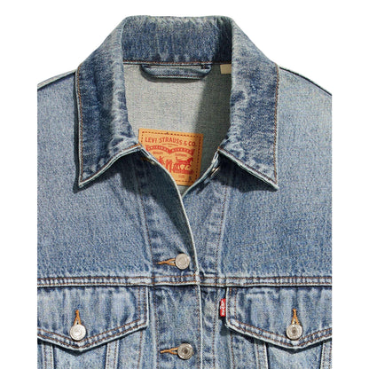 Light Blue - Side - Levis Womens-Ladies Chest Pocket Denim Jacket