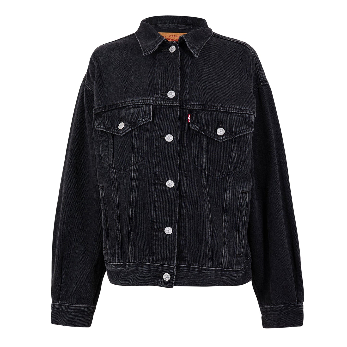 Black - Front - Levis Womens-Ladies Chest Pocket Denim Jacket