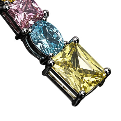 Multicoloured - Side - Chiara Ferragni Gunmetal Princess Teardrop Dangle Earrings