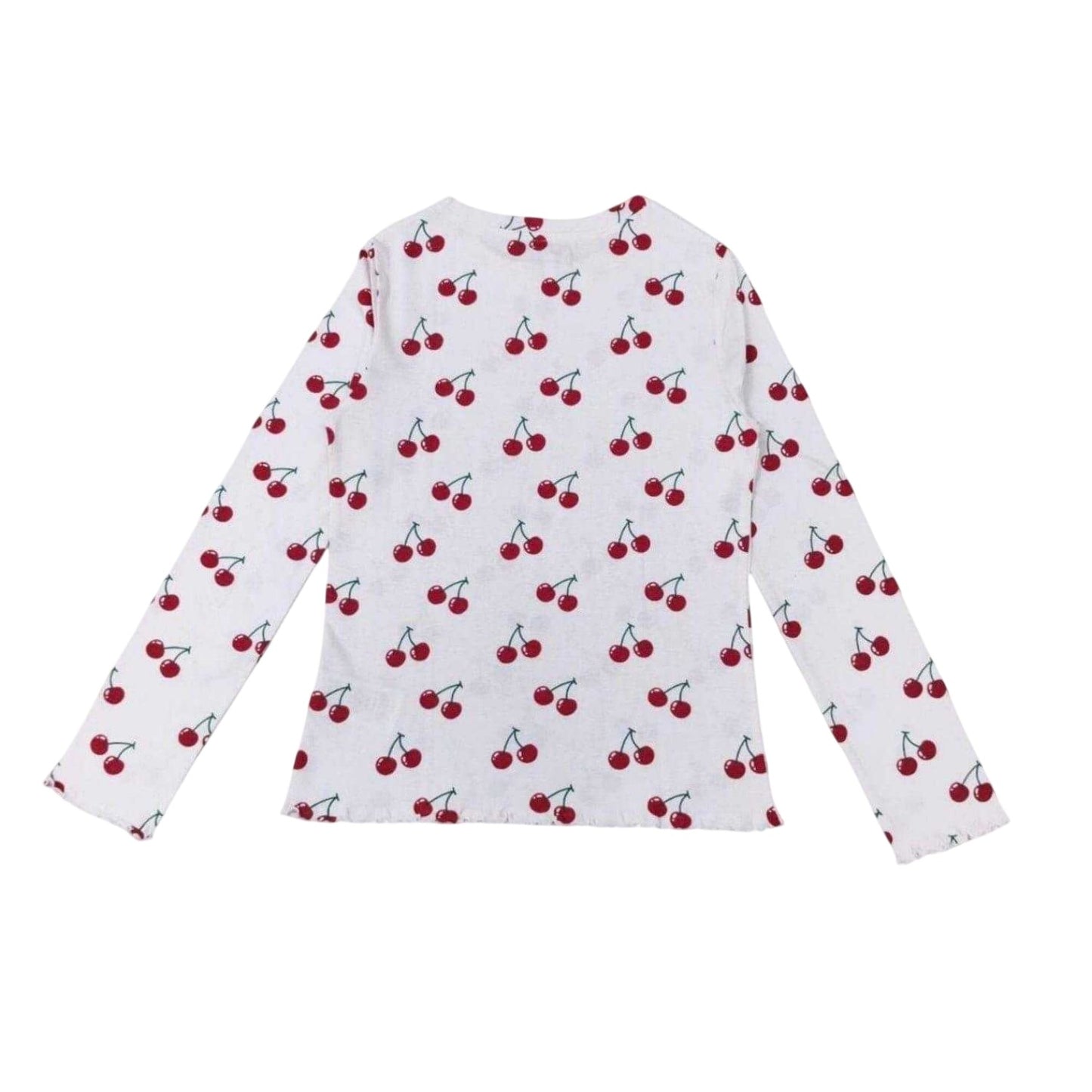 Cherry - Side - Linea Womens-Ladies Cherry Long-Sleeved Pyjama Set