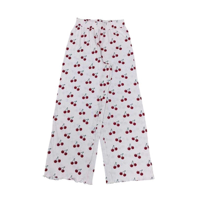 Cherry - Lifestyle - Linea Womens-Ladies Cherry Long-Sleeved Pyjama Set