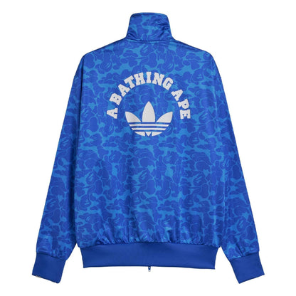 Blue Camo - Back - Adidas Mens Bape Firebird Camo Track Top