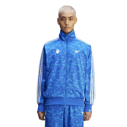 Blue Camo - Side - Adidas Mens Bape Firebird Camo Track Top