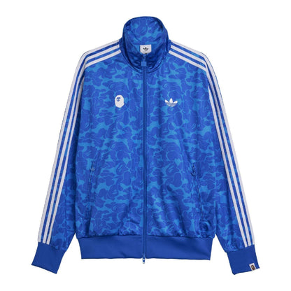 Blue Camo - Front - Adidas Mens Bape Firebird Camo Track Top