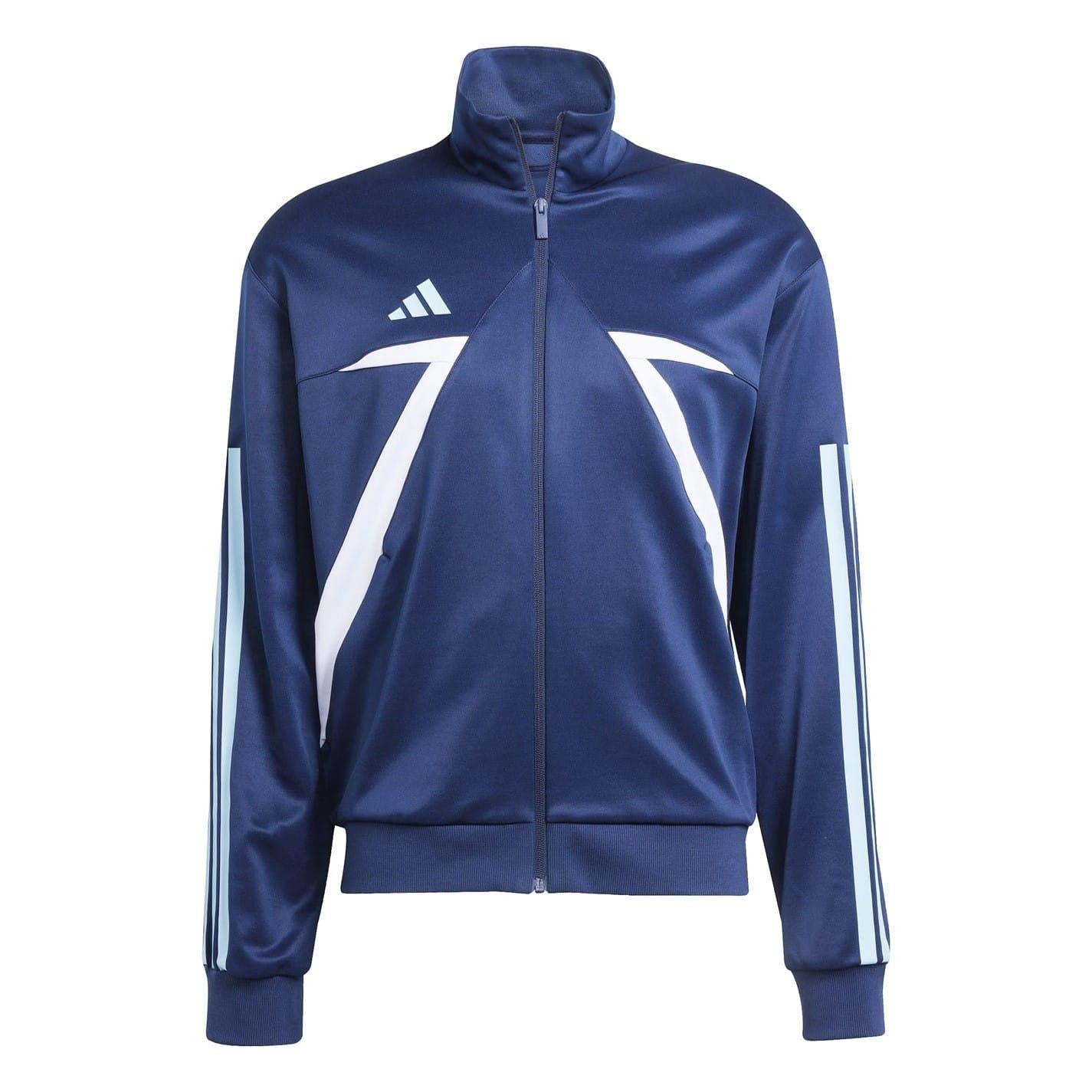 Light Blue-White - Front - Adidas Unisex Adult House of Tiro Nations Pack Long-Sleeved Track Top