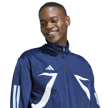 Light Blue-White - Side - Adidas Unisex Adult House of Tiro Nations Pack Long-Sleeved Track Top
