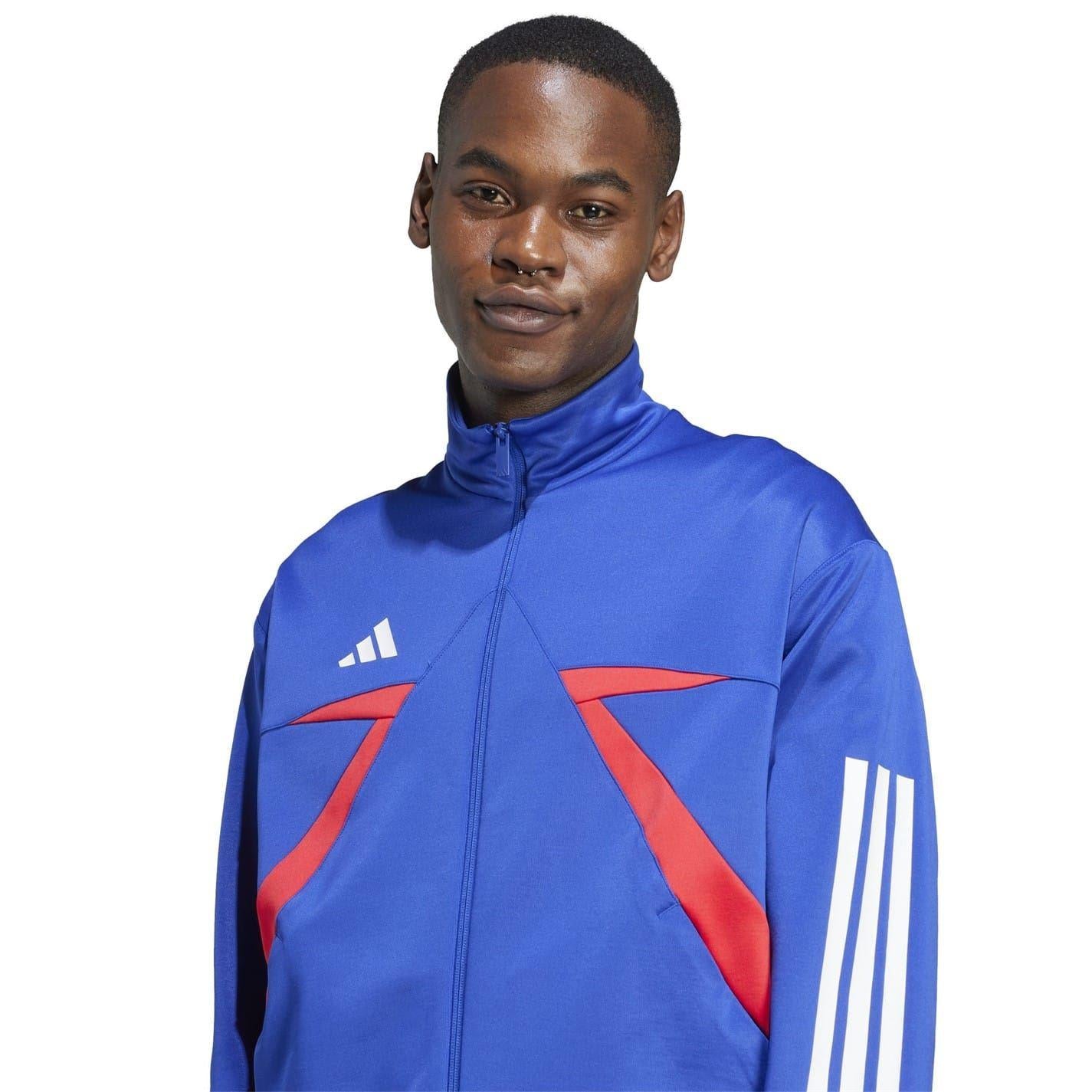 Dark Blue-White - Side - Adidas Unisex Adult House of Tiro Nations Pack Long-Sleeved Track Top