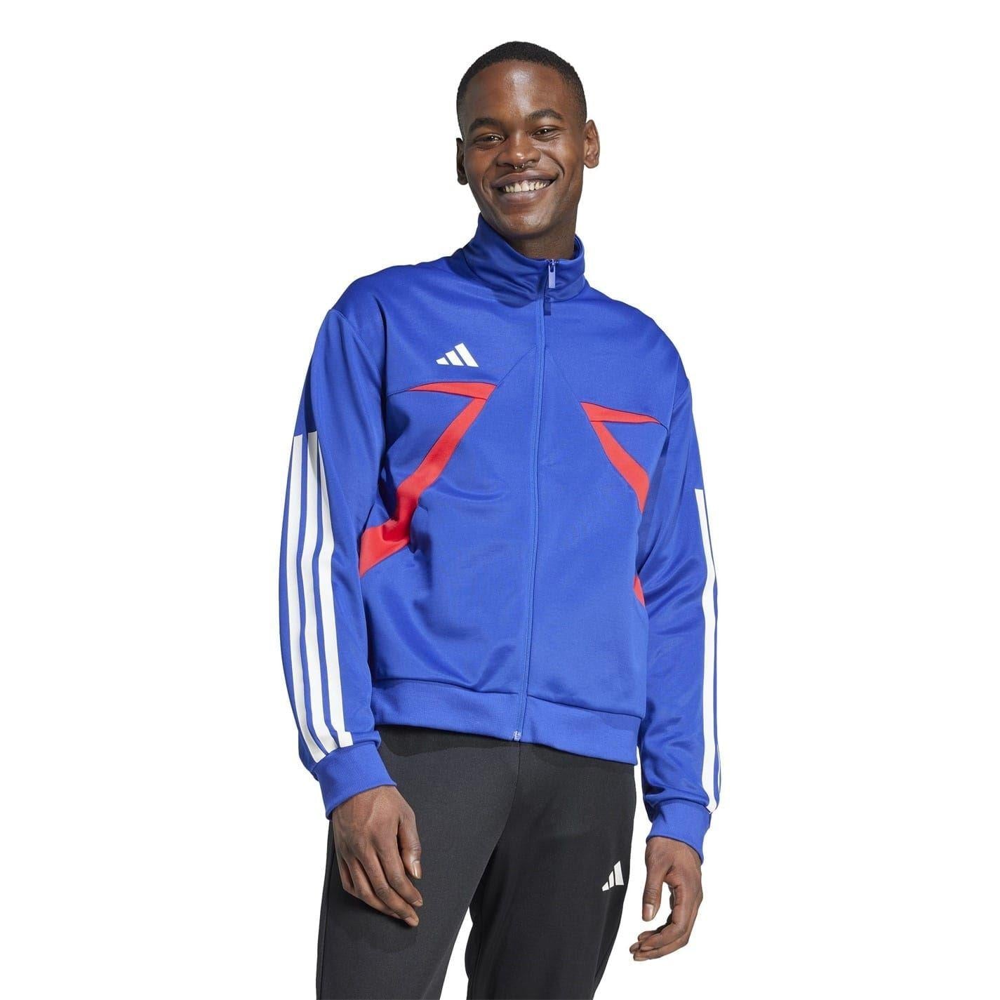 Dark Blue-White - Lifestyle - Adidas Unisex Adult House of Tiro Nations Pack Long-Sleeved Track Top